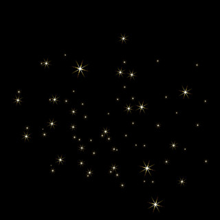 金色闪光元素星星gif动态图